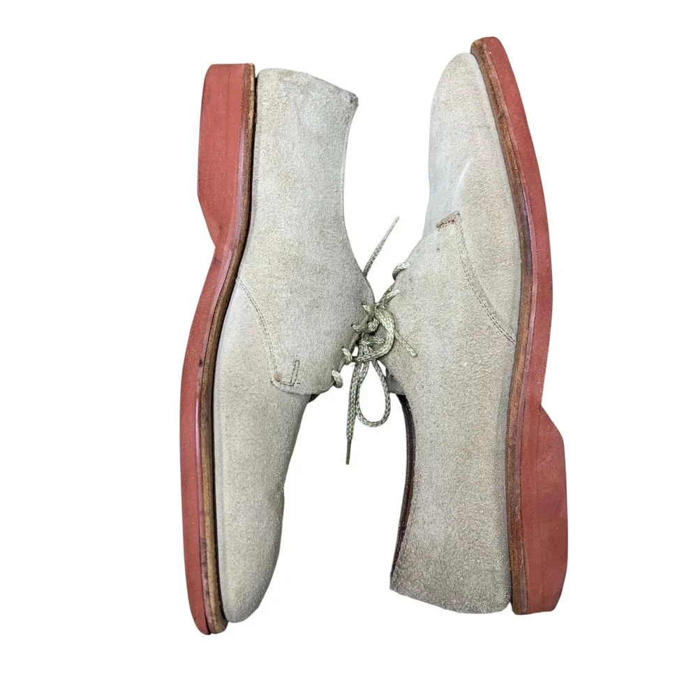 ALLEN EDMONDS MENS TAN BEIGE BOONE OXFORD SUEDE1 Size 10 RR‎